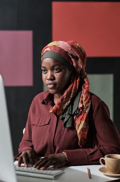 Participant using a computer